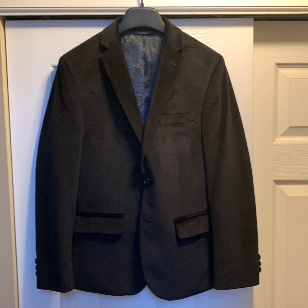 boys blazer - velvet type material